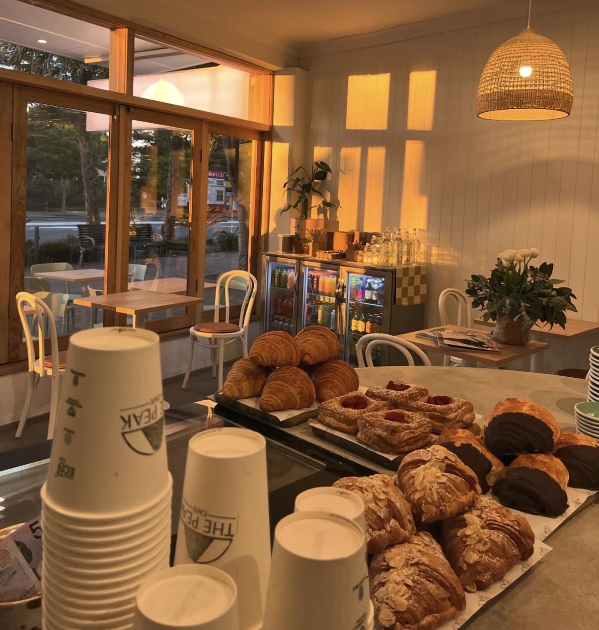 Pastry counter at The Peak Cafe